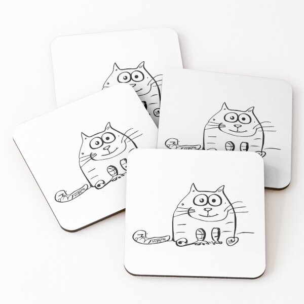 Item preview, Copy of Cute funny cat hand drawn doodles 3 designed and sold by vishalraifx.