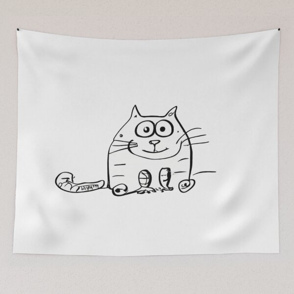 Item preview, Copy of Cute funny cat hand drawn doodles 3 designed and sold by vishalraifx.