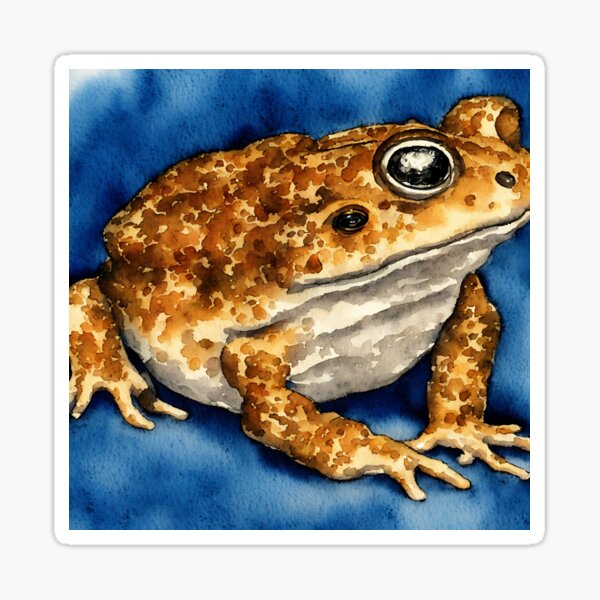 Item preview, Toad highly detailed watercolor painting designed and sold by DrawItOnce.