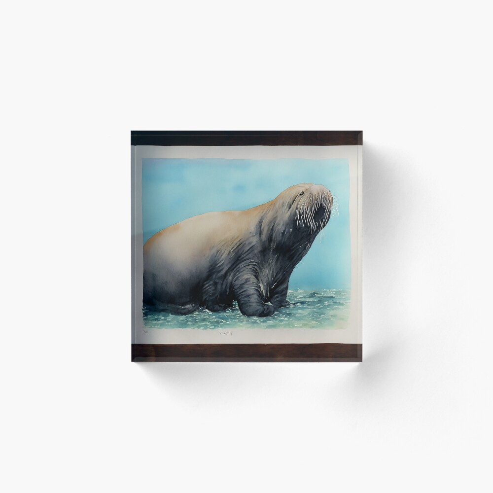 Vista previa del artículo con la obra «Bloque acrílico», diseñado y vendido por DrawItOnce.