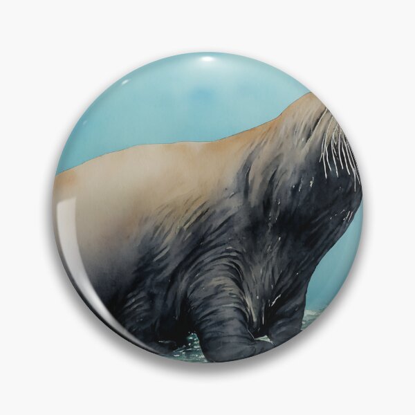 Artikelvorschau, Walrus highly detailed watercolor painting entworfen und verkauft von DrawItOnce.