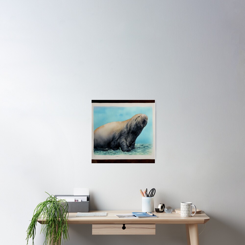 Vista previa del artículo con la obra «Póster», diseñado y vendido por DrawItOnce.
