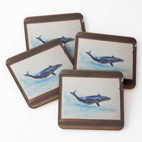 Item preview, Whale highly detailed watercolor painting designed and sold by DrawItOnce.