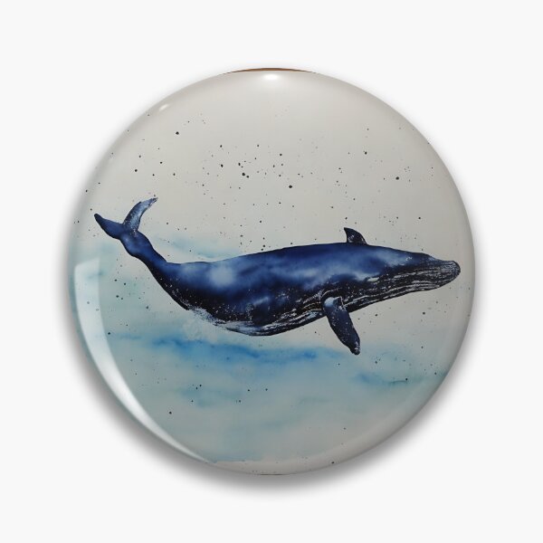 Artikelvorschau, Whale highly detailed watercolor painting entworfen und verkauft von DrawItOnce.