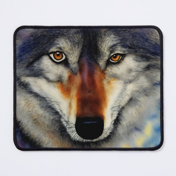 Artikelvorschau, Wolf highly detailed watercolor painting entworfen und verkauft von DrawItOnce.