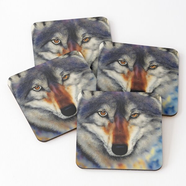 Item preview, Wolf highly detailed watercolor painting designed and sold by DrawItOnce.