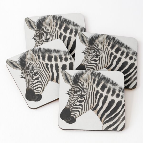 Item preview, Zebra highly detailed watercolor painting designed and sold by DrawItOnce.