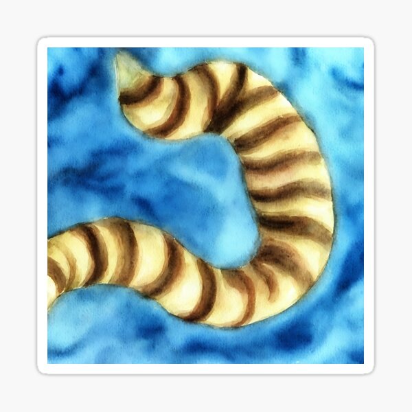 Item preview, Worm highly detailed watercolor painting designed and sold by DrawItOnce.