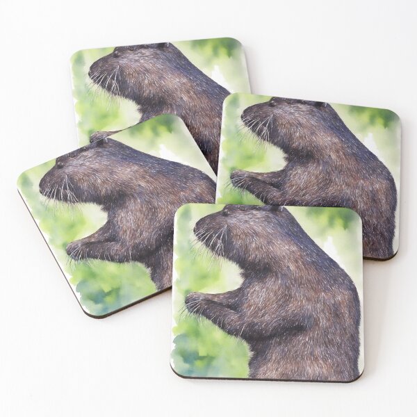 Artikelvorschau, Beaver highly detailed watercolor painting entworfen und verkauft von DrawItOnce.
