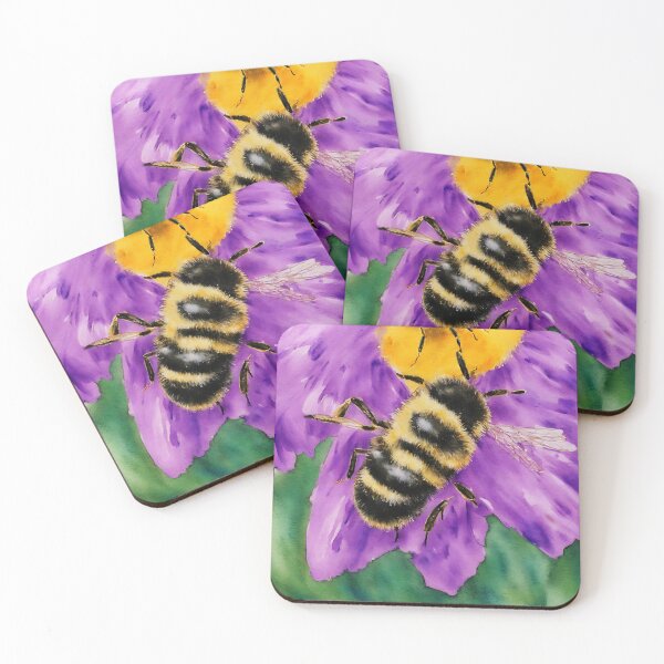 Item preview, Bee highly detailed watercolor painting designed and sold by DrawItOnce.