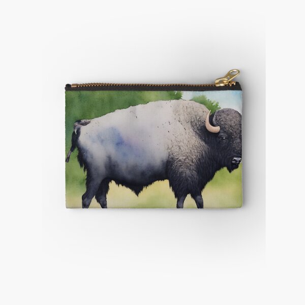 Item preview, Buffalo highly detailed watercolor painting designed and sold by DrawItOnce.