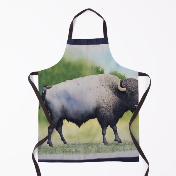 Artikelvorschau, Buffalo highly detailed watercolor painting entworfen und verkauft von DrawItOnce.