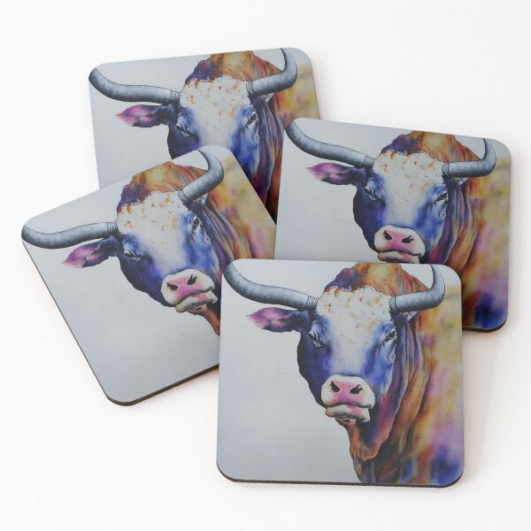 Item preview, Bull highly detailed watercolor painting designed and sold by DrawItOnce.