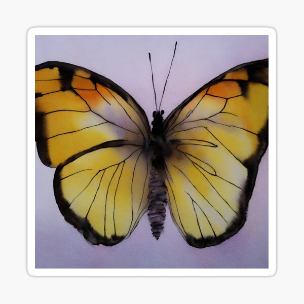 Item preview, Butterly highly detailed watercolor painting designed and sold by DrawItOnce.