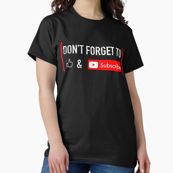 Aperçu de l'œuvre N'oubliez pas d'aimer et de vous abonner Créateur de contenu vidéo - J'aime Partager S'abonner T-shirt créée et vendue par JukeLox.