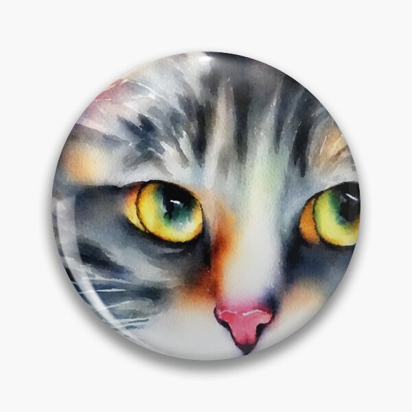 Artikelvorschau, Cat highly detailed watercolor painting entworfen und verkauft von DrawItOnce.