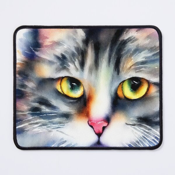 Artikelvorschau, Cat highly detailed watercolor painting entworfen und verkauft von DrawItOnce.