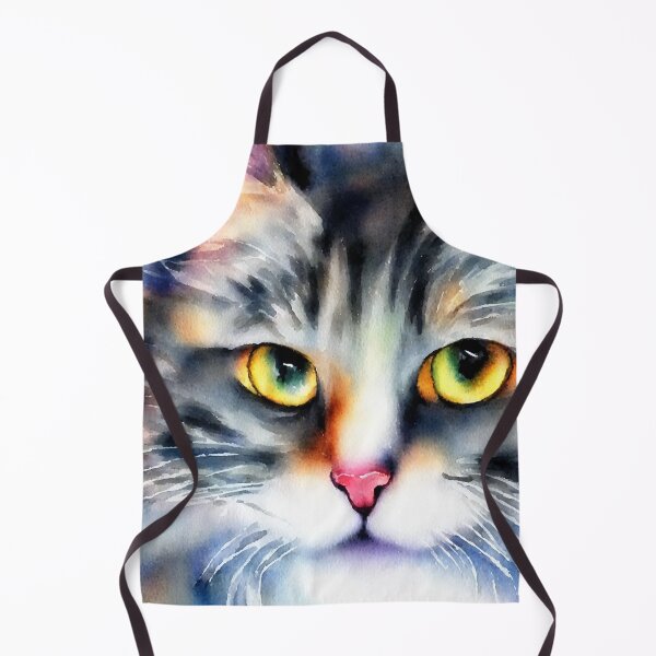 Item preview, Cat highly detailed watercolor painting designed and sold by DrawItOnce.
