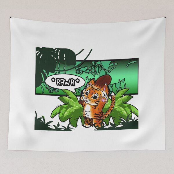 Item preview, Cute savage Little Tiger roar designed and sold by TheMWorld.