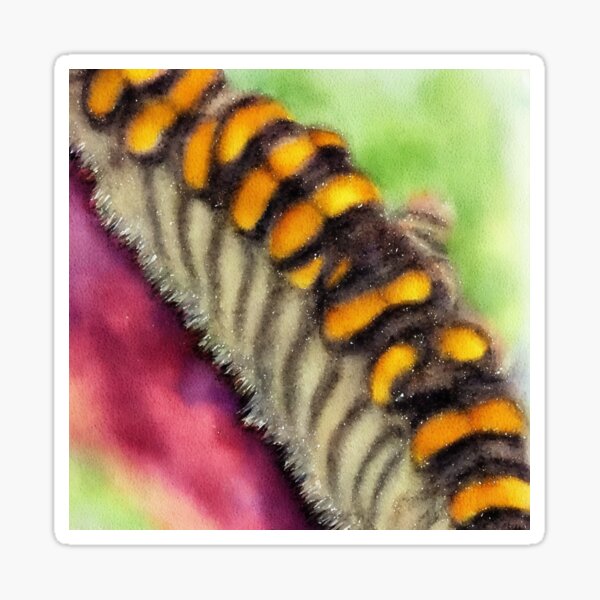 Item preview, Caterpillar highly detailed watercolor painting designed and sold by DrawItOnce.