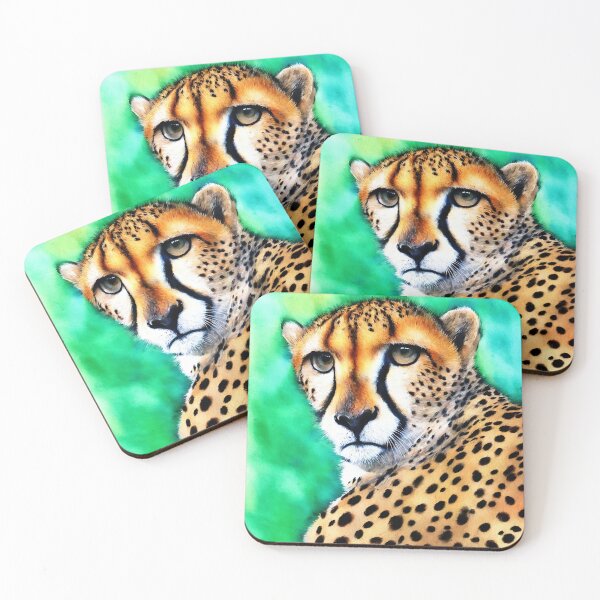 Item preview, Cheetah highly detailed watercolor painting designed and sold by DrawItOnce.