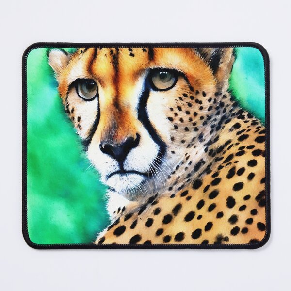 Artikelvorschau, Cheetah highly detailed watercolor painting entworfen und verkauft von DrawItOnce.