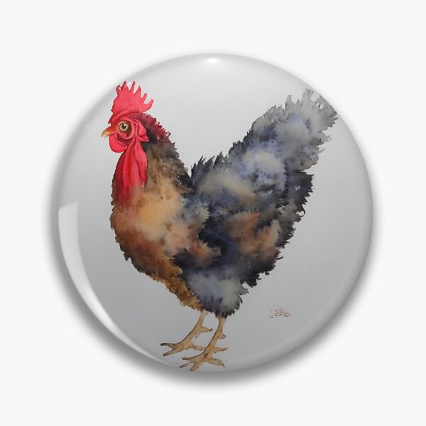 Artikelvorschau, Rooster highly detailed watercolor painting entworfen und verkauft von DrawItOnce.