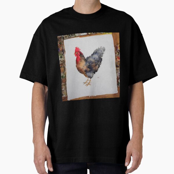 Item preview, Rooster highly detailed watercolor painting designed and sold by DrawItOnce.