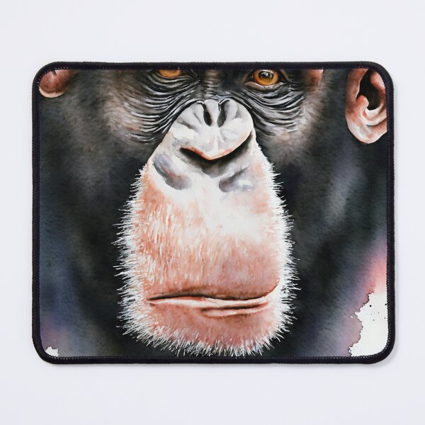 Artikelvorschau, Chimpanzee highly detailed watercolor painting entworfen und verkauft von DrawItOnce.