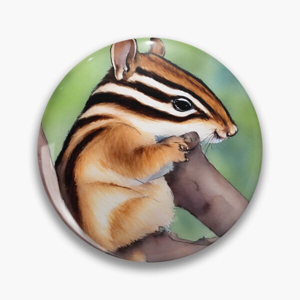 Artikelvorschau, Chipmunk highly detailed watercolor painting entworfen und verkauft von DrawItOnce.