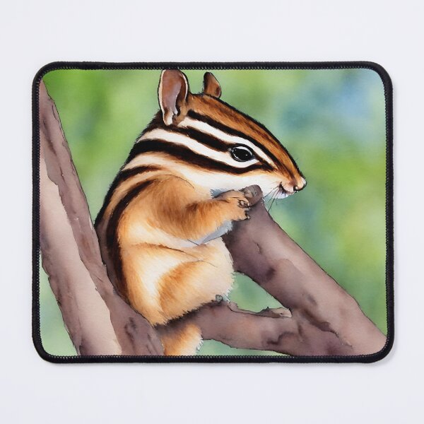 Artikelvorschau, Chipmunk highly detailed watercolor painting entworfen und verkauft von DrawItOnce.