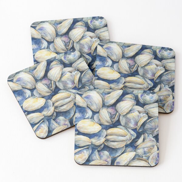Item preview, Clams highly detailed watercolor painting designed and sold by DrawItOnce.