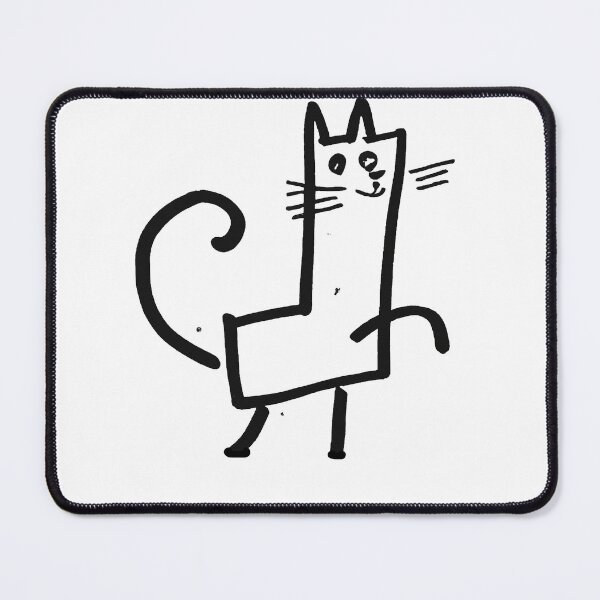 Item preview, Cute funny cube cat hand drawn doodles walking designed and sold by vishalraifx.