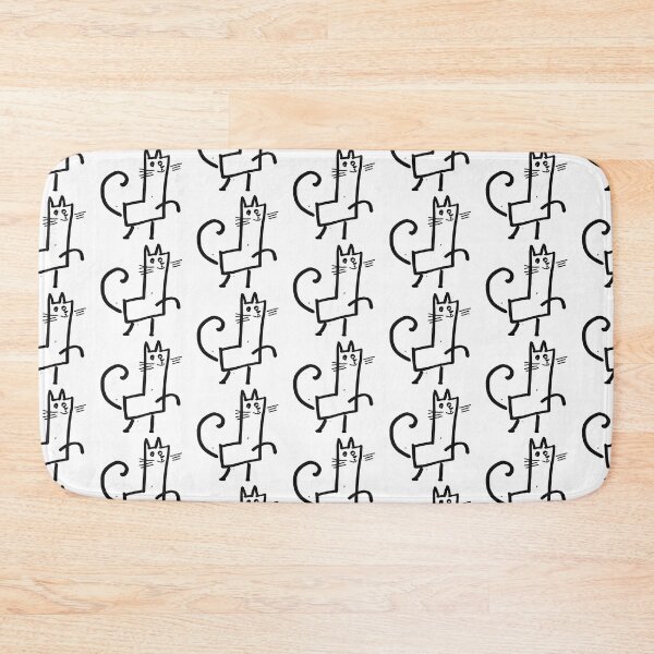 Item preview, Cute funny cube cat hand drawn doodles walking designed and sold by vishalraifx.