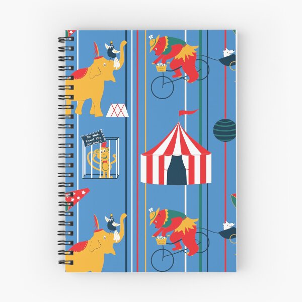 Item preview, Retro Circus - Bears Elephant, circus Tent -Blue Pattern designed and sold by whyitsme.