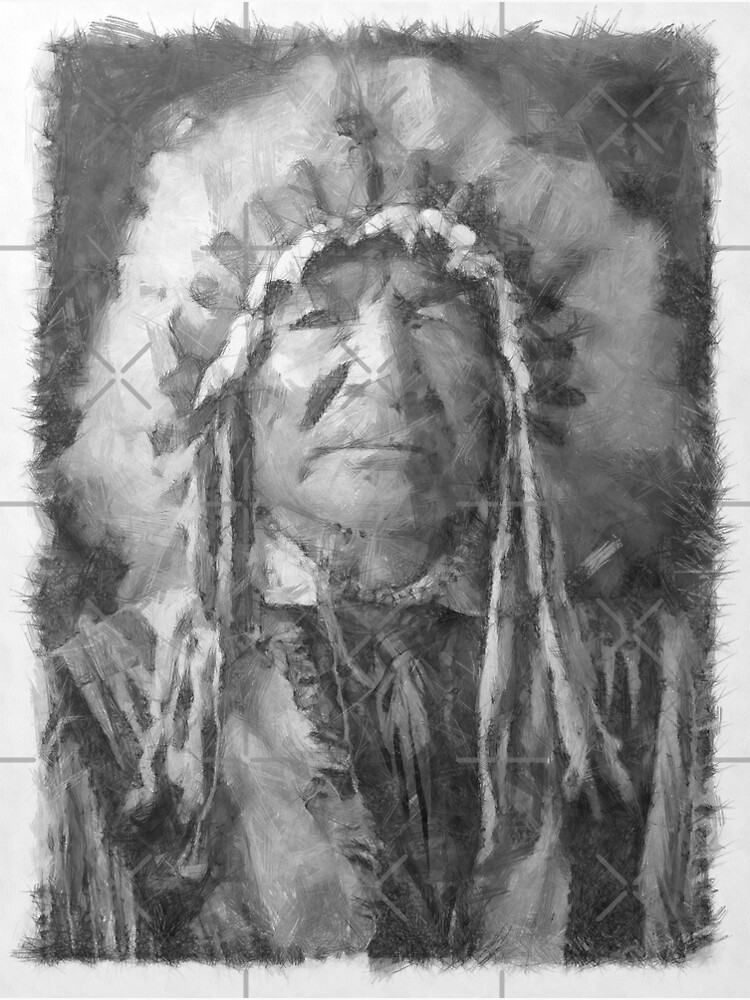 native american chief sketch