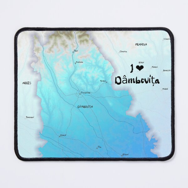 Item preview, Dâmbovița County Map, România designed and sold by maptheclouds.