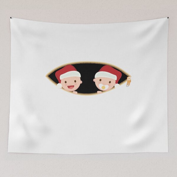 Item preview, christmas pregnancy twins santa baby twins  designed and sold by Seas Wanda.