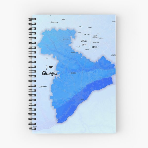 Item preview, Giurgiu County Map, România designed and sold by maptheclouds.