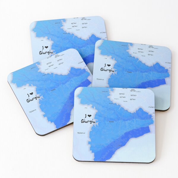 Item preview, Giurgiu County Map, România designed and sold by maptheclouds.