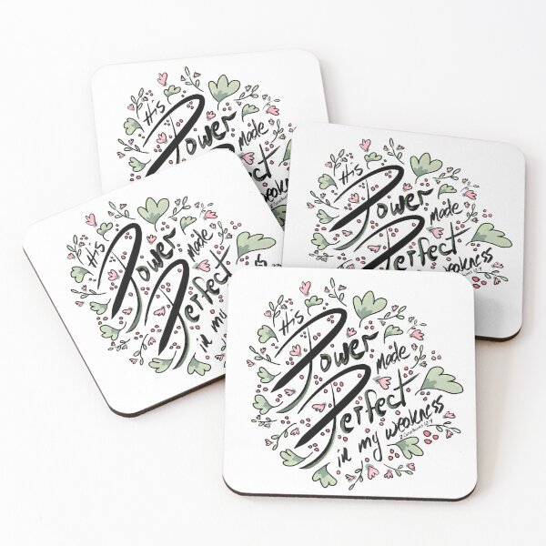Item preview, Power Perfect in Weakness Inspirational Quote designed and sold by Wendy Custer.