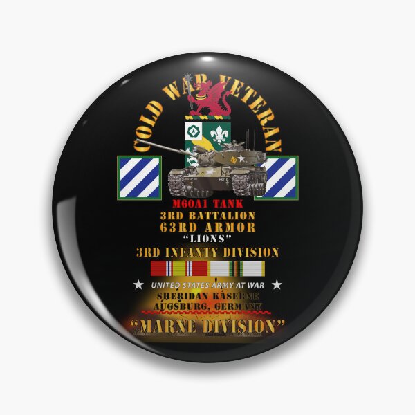 Item preview, Army - Cold War Vet - 3rd Bn 63rd Armor - 3rd Inf Div - Augsberg FRG - M60A1 Tank  - Marne Div w COLD SVC X 300 designed and sold by Military Insignia Products.