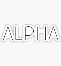 Alpha (blk block) Sticker