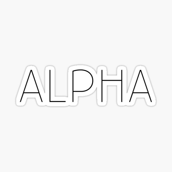Alpha (blk block) Sticker