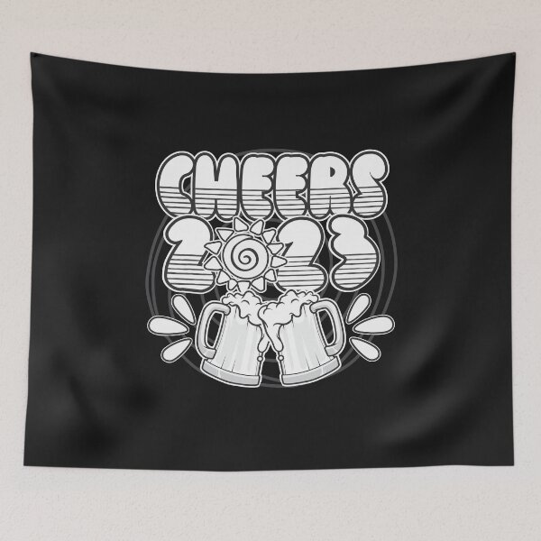 Item preview, Cheers to the New Year - funny saying designed and sold by VichallanStudio.