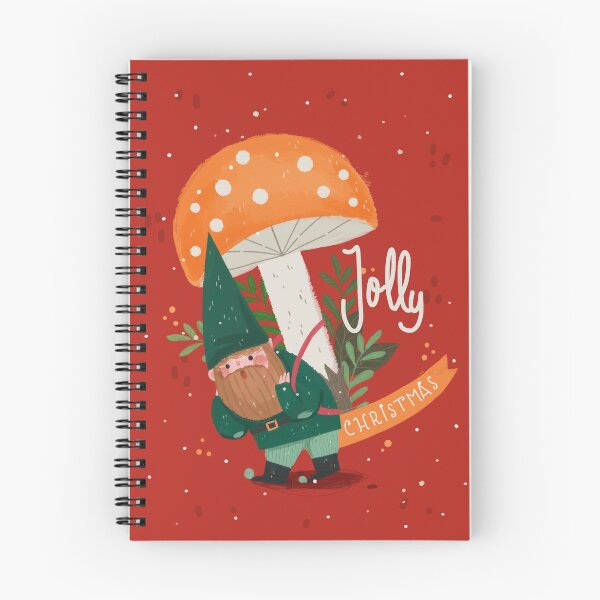 Item preview, Jolly Christmas gnome with giant mushroom designed and sold by lisasaputra.