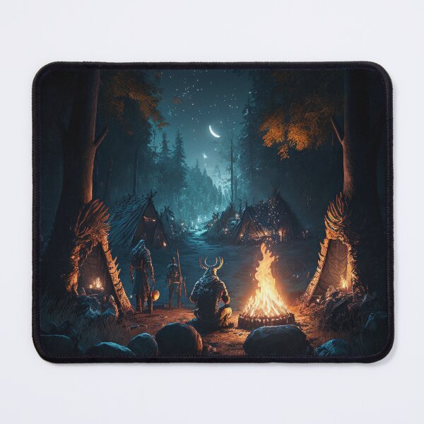 Item preview, Viking Camp on the Edge of the Dark Forest designed and sold by AICreateWorlds.