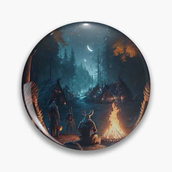 Item preview, Viking Camp on the Edge of the Dark Forest designed and sold by AICreateWorlds.