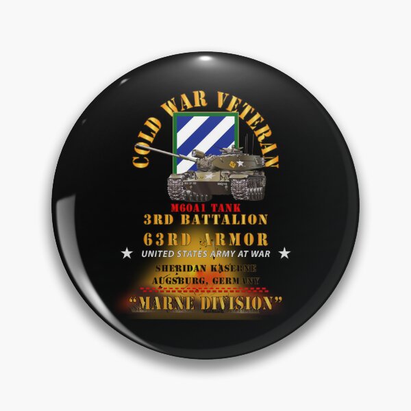 Item preview, Army - Cold War Vet - 3rd Bn 63rd Armor - 3rd Inf Div - Augsberg FRG - M60A1 Tank  - Marne Div 300 designed and sold by Military Insignia Products.