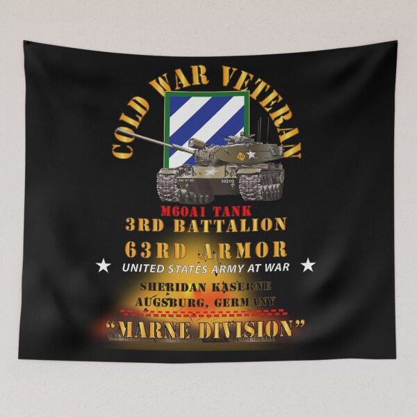 Item preview, Army - Cold War Vet - 3rd Bn 63rd Armor - 3rd Inf Div - Augsberg FRG - M60A1 Tank  - Marne Div 300 designed and sold by Military Insignia Products.